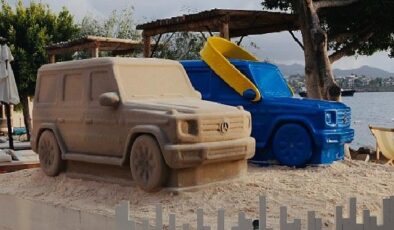 ‘Sand Carstle’ eseri Mercedes-Benz ve Pilevneli Gallery iş birliğiyle MOMO Bodrum’da